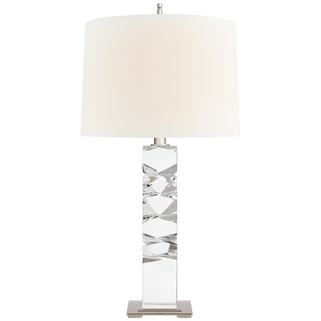 Arantine Large Table Lamp-Visual Comfort-VISUAL-TOB 3950CG/PN-L-Table LampsCrystal and Polished Nickel-2-France and Son