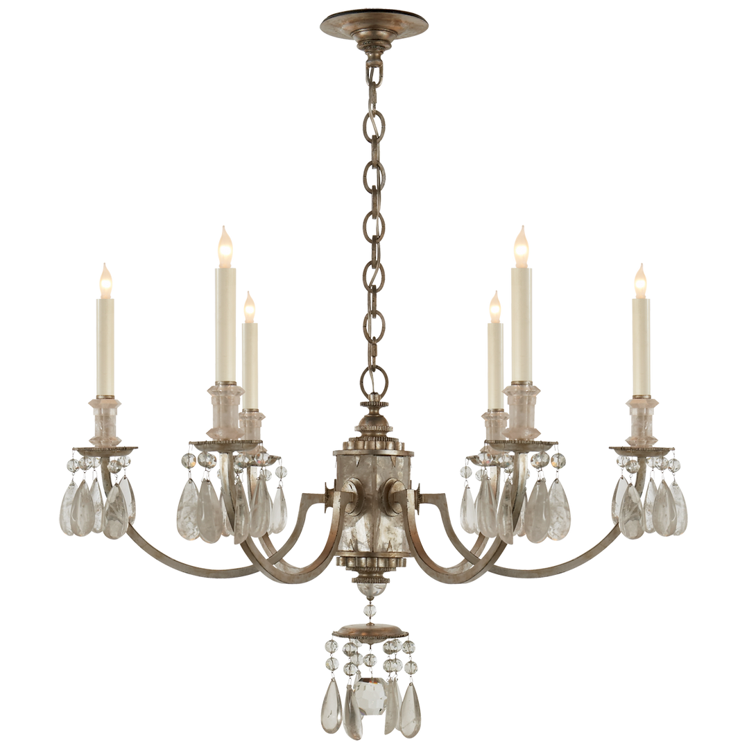 Elle Chandelier-Visual Comfort-VISUAL-TOB 5036BSL-ChandeliersBurnished Silver Leaf-1-France and Son