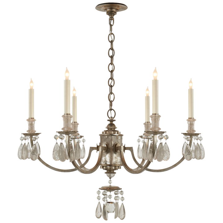 Elle Chandelier-Visual Comfort-VISUAL-TOB 5036BSL-ChandeliersBurnished Silver Leaf-1-France and Son