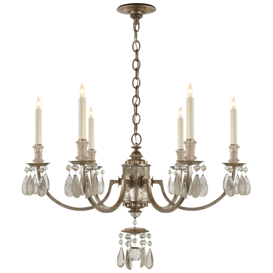 Elle Chandelier-Visual Comfort-VISUAL-TOB 5036BSL-ChandeliersBurnished Silver Leaf-1-France and Son