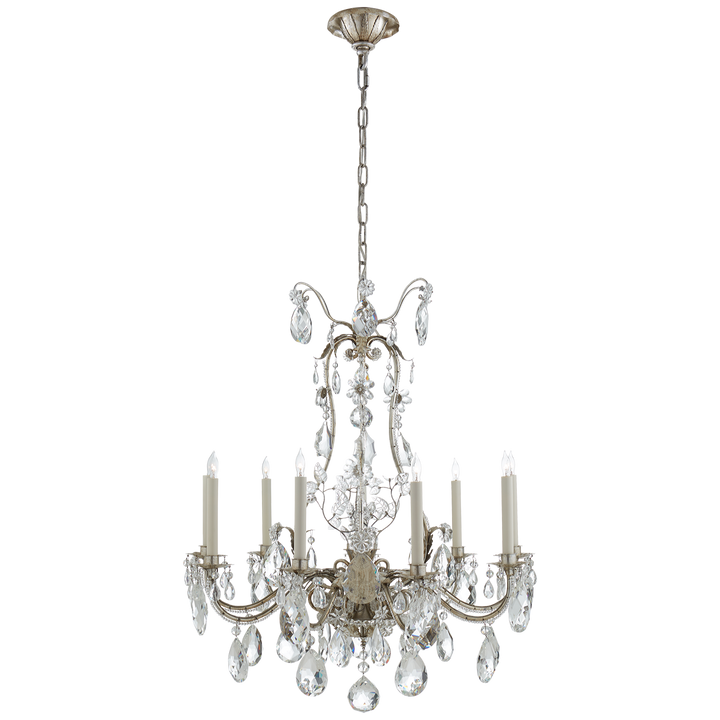 Youmie Chandelier-Visual Comfort-VISUAL-TOB 5470BSL-ChandeliersBurnished Silver Leaf-1-France and Son