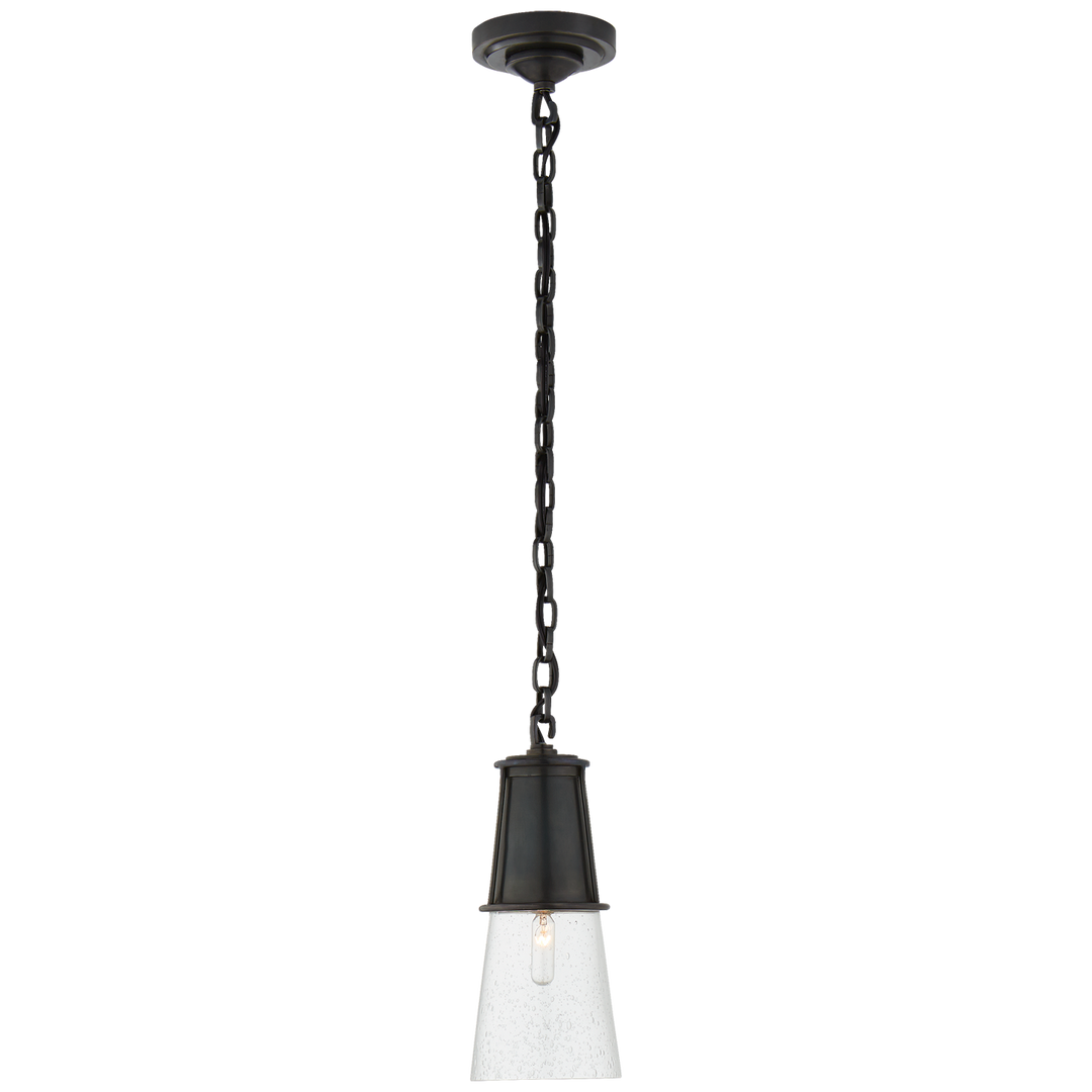 Rudyard Pendant-Visual Comfort-VISUAL-TOB 5751BZ-SG-PendantsSmall-Bronze-Seed Glass-5-France and Son