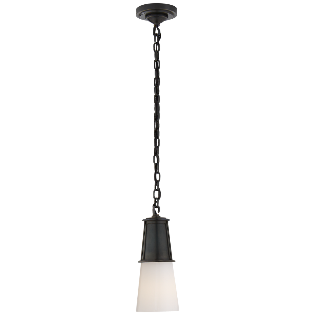 Rudyard Pendant-Visual Comfort-VISUAL-TOB 5751BZ-WG-PendantsSmall-Bronze-White Glass-8-France and Son