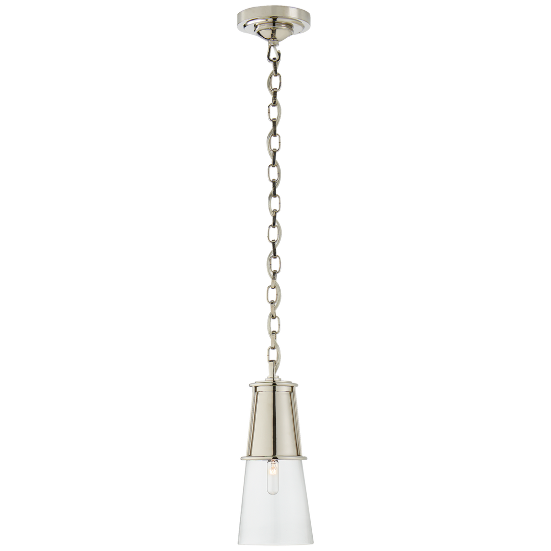 Rudyard Pendant-Visual Comfort-VISUAL-TOB 5751PN-CG-PendantsSmall-Polished Nickel-Clear Glass-4-France and Son