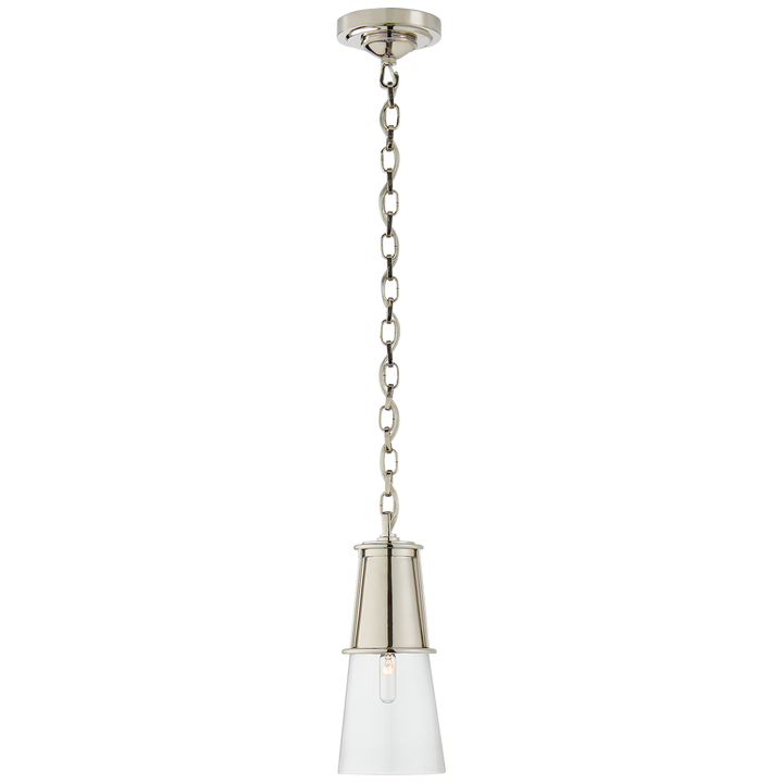 Rudyard Pendant-Visual Comfort-VISUAL-TOB 5751PN-CG-PendantsSmall-Polished Nickel-Clear Glass-4-France and Son