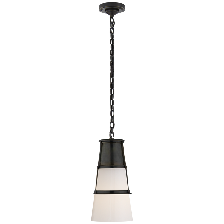 Rudyard Pendant-Visual Comfort-VISUAL-TOB 5752BZ-WG-PendantsMedium-Bronze-White Glass-17-France and Son