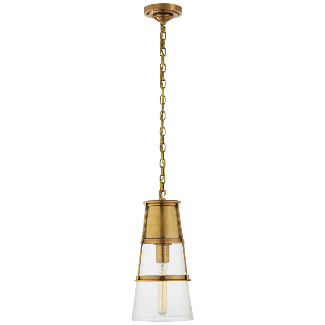 Rudyard Pendant-Visual Comfort-VISUAL-TOB 5752HAB-CG-PendantsMedium-Hand-Rubbed Antique Brass-Clear Glass-12-France and Son