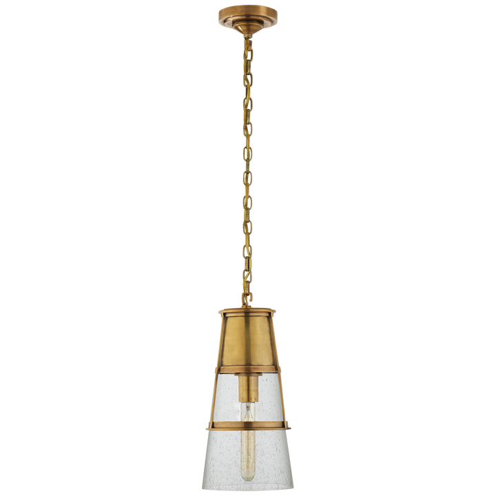 Rudyard Pendant-Visual Comfort-VISUAL-TOB 5752HAB-SG-PendantsMedium-Hand-Rubbed Antique Brass-Seed Glass-15-France and Son