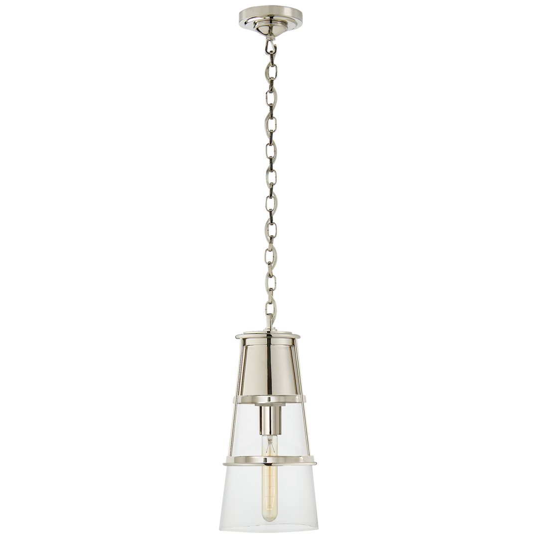 Rudyard Pendant-Visual Comfort-VISUAL-TOB 5752PN-CG-PendantsMedium-Polished Nickel-Clear Glass-13-France and Son