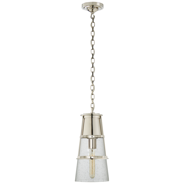 Rudyard Pendant-Visual Comfort-VISUAL-TOB 5752PN-SG-PendantsMedium-Polished Nickel-Seed Glass-16-France and Son