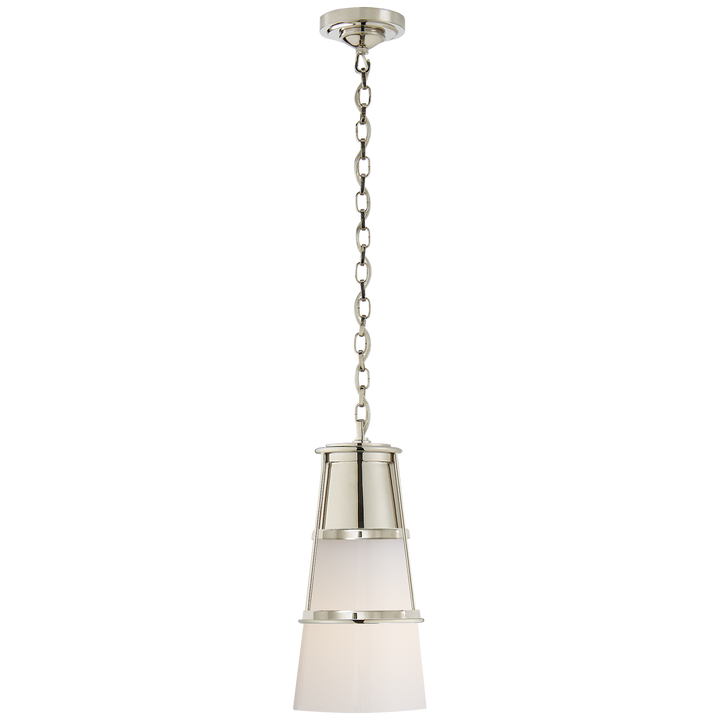 Rudyard Pendant-Visual Comfort-VISUAL-TOB 5752PN-WG-PendantsMedium-Polished Nickel-White Glass-19-France and Son