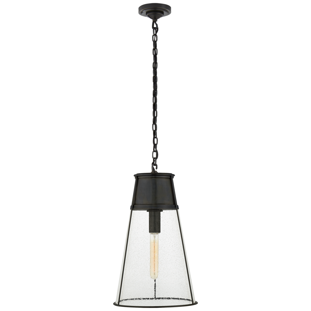 Rudyard Pendant-Visual Comfort-VISUAL-TOB 5753BZ-SG-PendantsLarge-Bronze-Seed Glass-23-France and Son