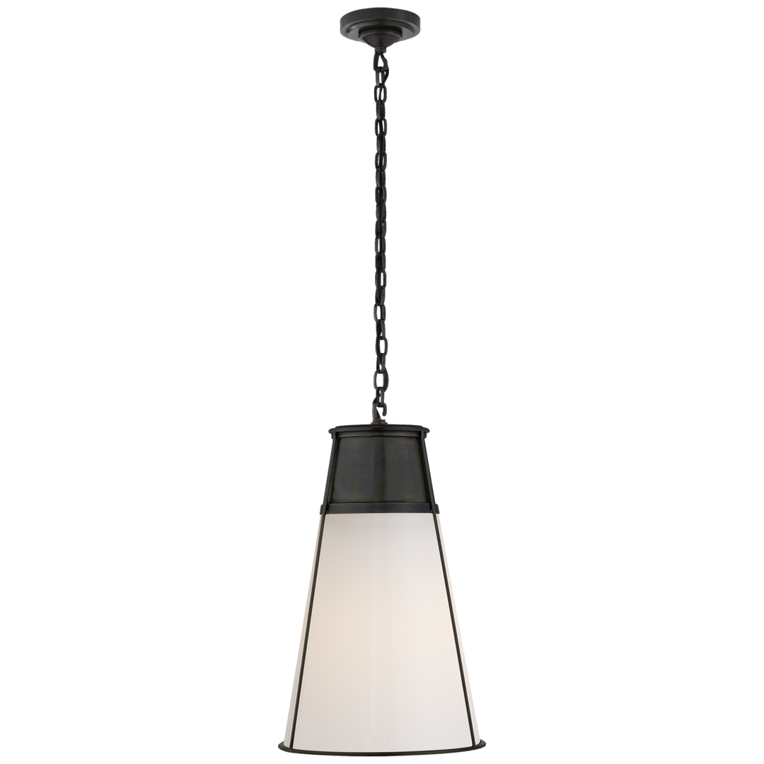 Rudyard Pendant-Visual Comfort-VISUAL-TOB 5753BZ-WG-PendantsLarge-Bronze-White Glass-26-France and Son