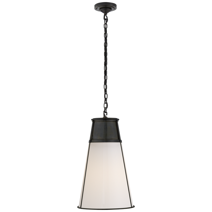 Rudyard Pendant-Visual Comfort-VISUAL-TOB 5753BZ-WG-PendantsLarge-Bronze-White Glass-26-France and Son