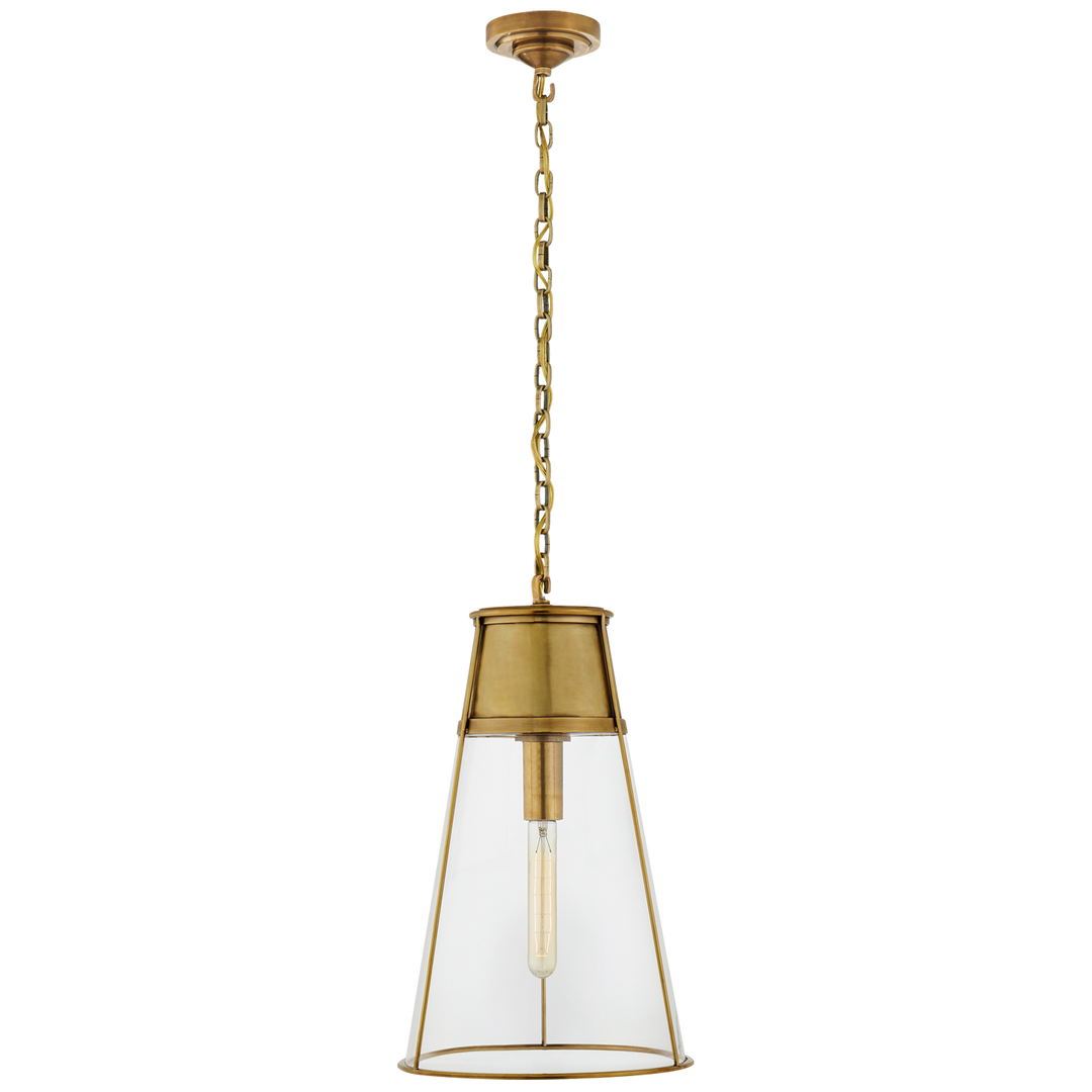 Rudyard Pendant-Visual Comfort-VISUAL-TOB 5753HAB-CG-PendantsLarge-Hand-Rubbed Antique Brass-Clear Glass-21-France and Son