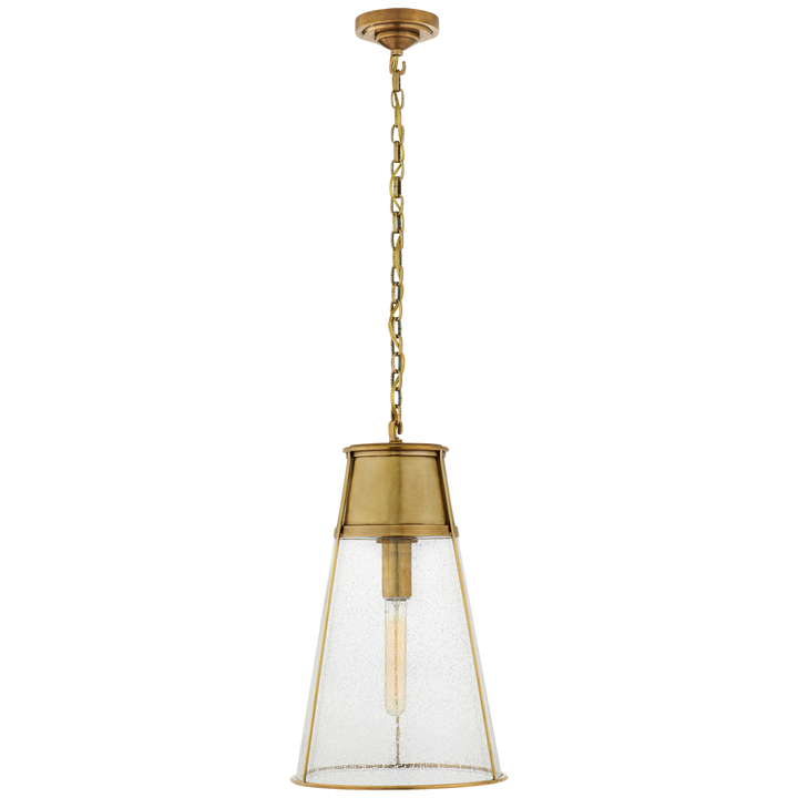 Rudyard Pendant-Visual Comfort-VISUAL-TOB 5753HAB-SG-PendantsLarge-Hand-Rubbed Antique Brass-Seed Glass-24-France and Son