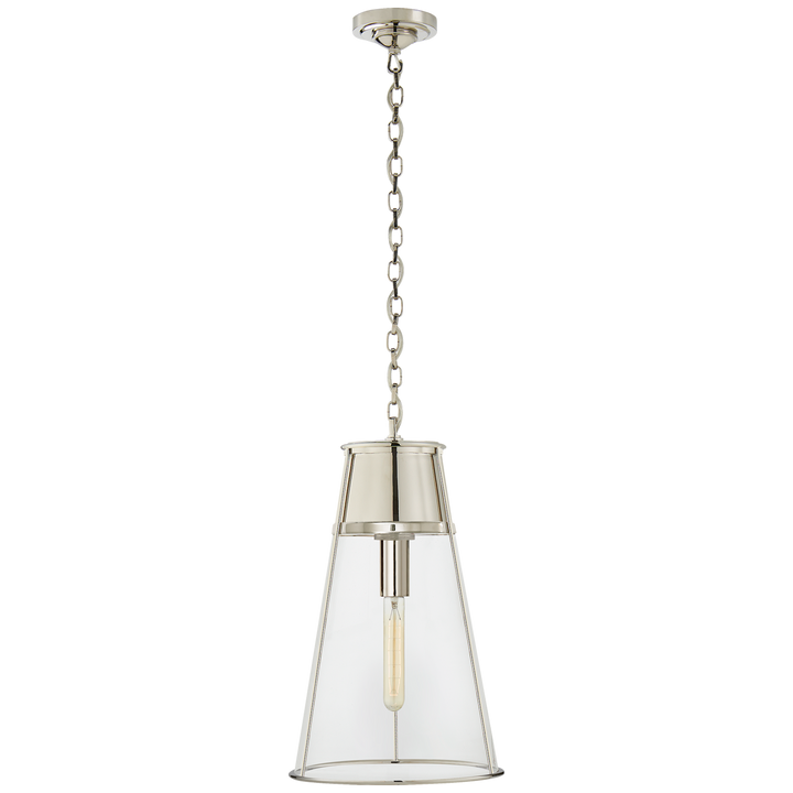 Rudyard Pendant-Visual Comfort-VISUAL-TOB 5753PN-CG-PendantsLarge-Polished Nickel-Clear Glass-22-France and Son