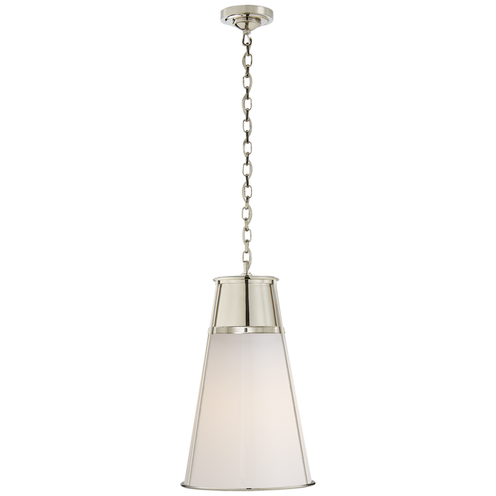 Rudyard Pendant-Visual Comfort-VISUAL-TOB 5753PN-WG-PendantsLarge-Polished Nickel-White Glass-28-France and Son