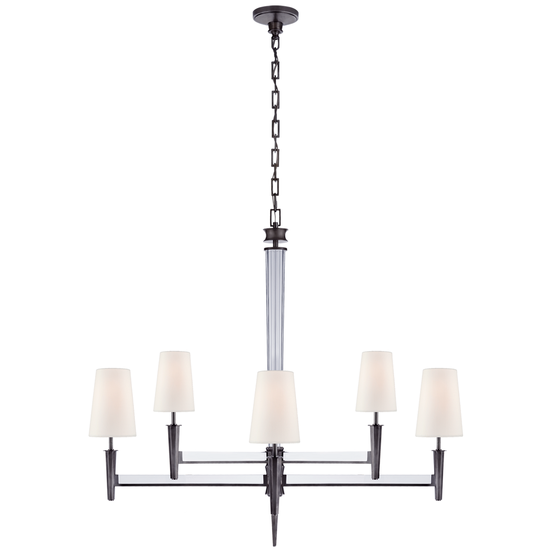 Laura Two Tier Chandelier-Visual Comfort-VISUAL-TOB 5943BZ-L-ChandeliersBronze and Crystal-1-France and Son
