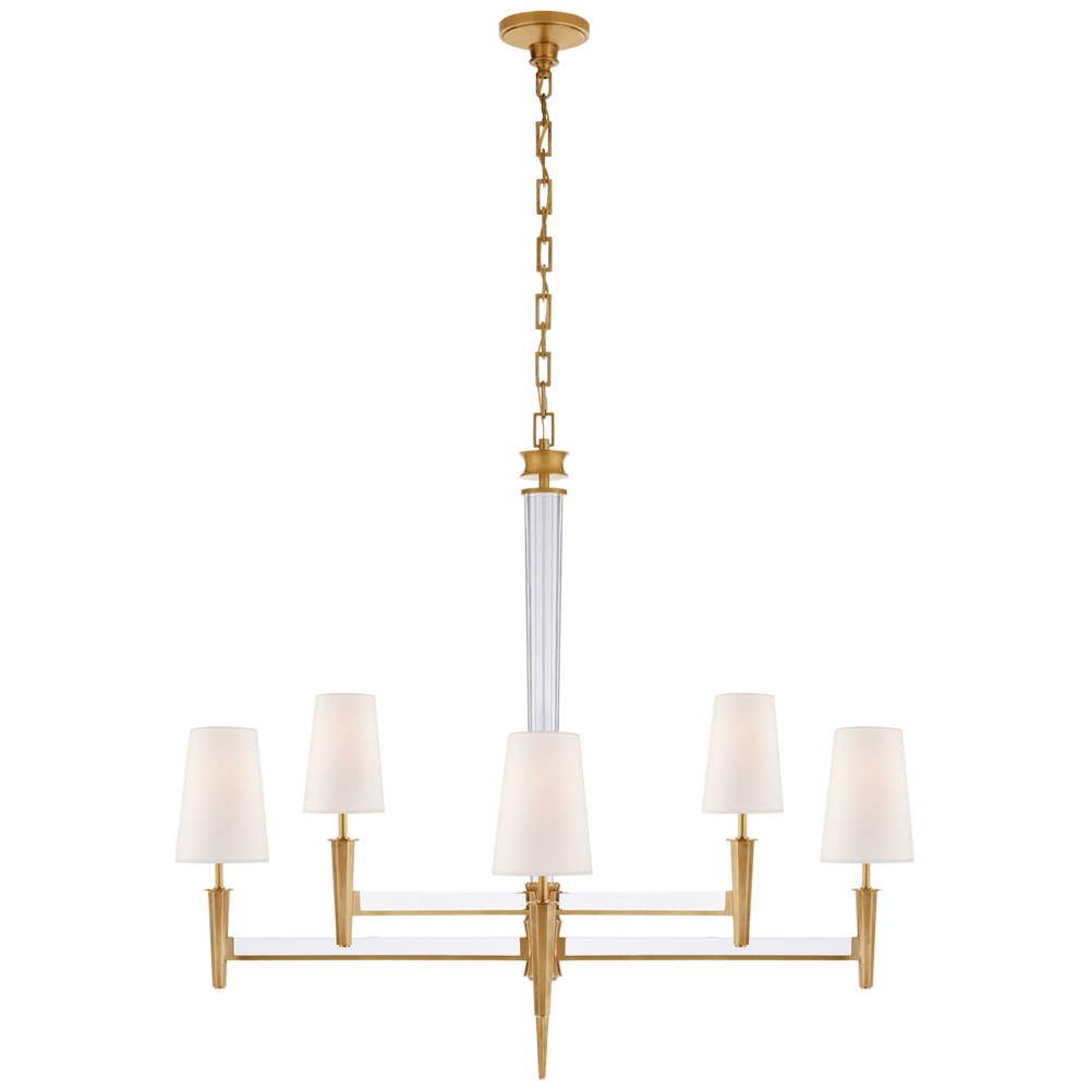 Laura Two Tier Chandelier-Visual Comfort-VISUAL-TOB 5943HAB-L-ChandeliersHand-Rubbed Antique Brass and Crystal-2-France and Son