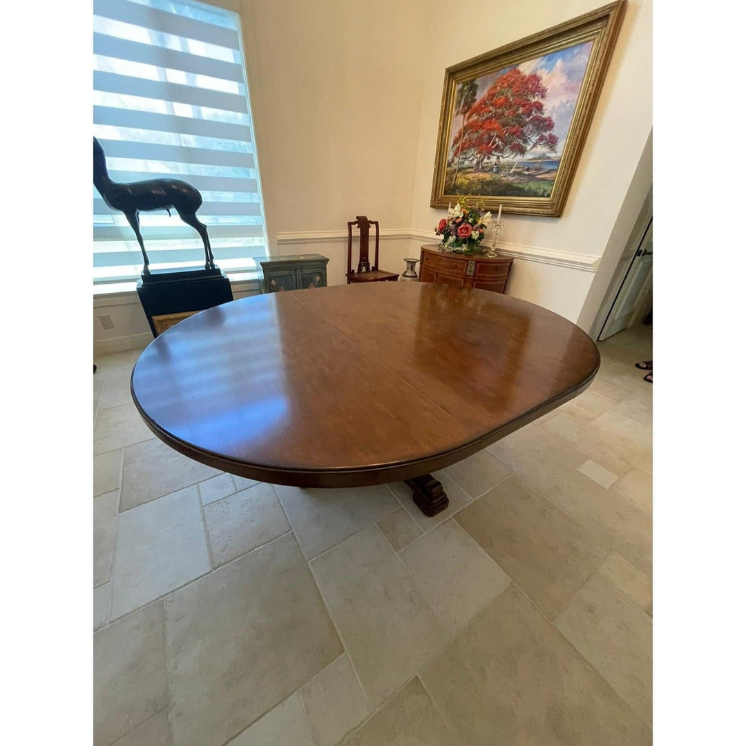 Tynecastle Round Pedestal Dining Table with One 18'' Leaf-Hooker-HOOKER-5323-75206-Dining Tables-5-France and Son