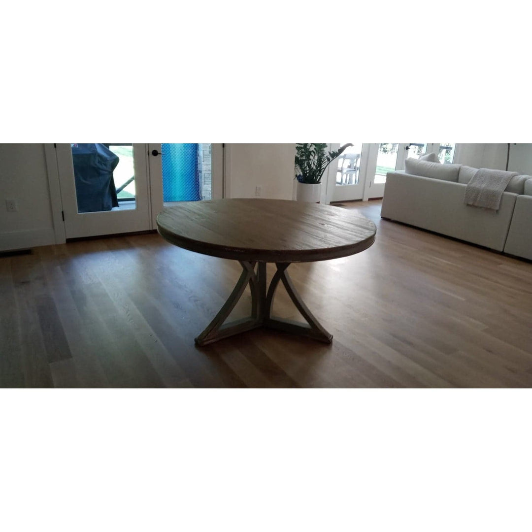 French Country Round Dining Table-SARREID-SARREID-30537-Dining Tables-5-France and Son