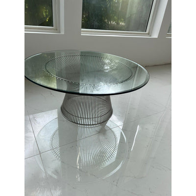 Mid Century Platner Coffee Table - Polished Steel-France & Son-FB8488GLASS-Coffee Tables-4-France and Son