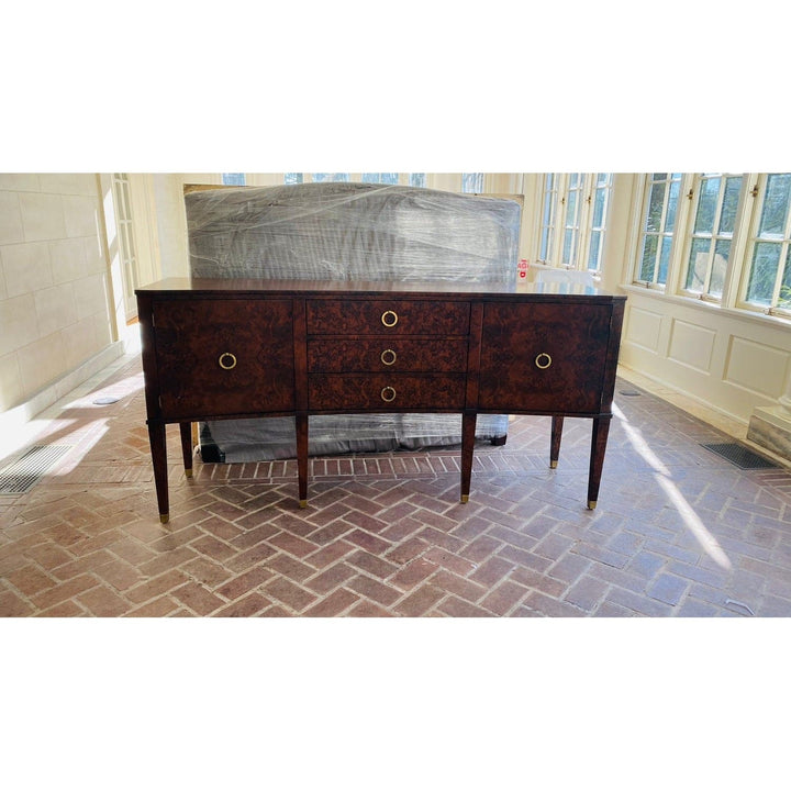 Concave Walnut Inlay Buffet-Modern History-MODERN-MH565F01-Sideboards & Credenzas-3-France and Son