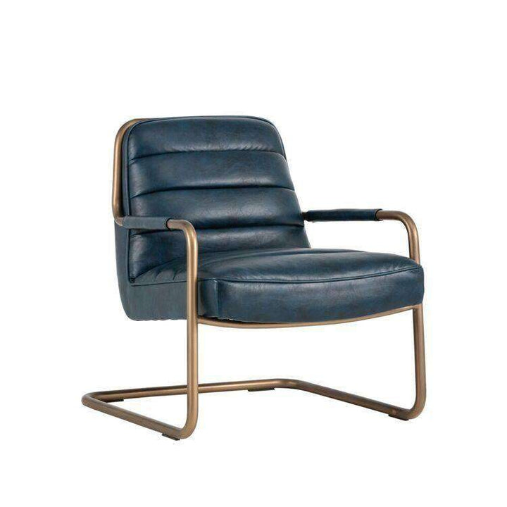 Lincoln Lounge Chair - Rustic Bronze-Sunpan-SUNPAN-102586-Lounge ChairsBlue-4-France and Son
