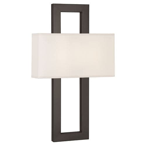 Doughnut Wall Sconce-Robert Abbey Fine Lighting-ABBEY-Z115-Outdoor Wall SconcesSnowflake Fabric Shade-Deep Patina Bronze Finish-5-France and Son
