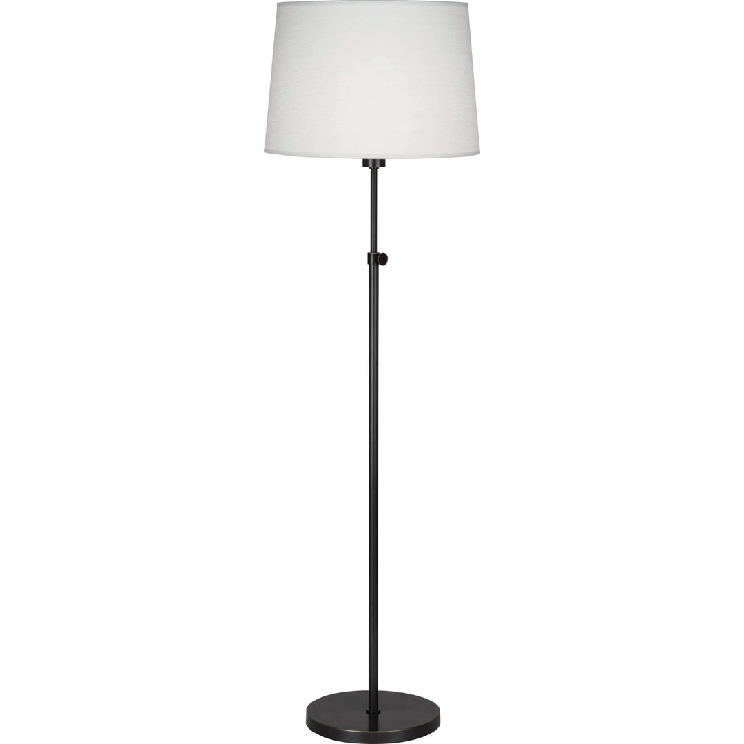 Koleman Adjustable Round Floor Lamp-Robert Abbey Fine Lighting-ABBEY-Z463-Floor LampsDeep Patina Bronze-3-France and Son