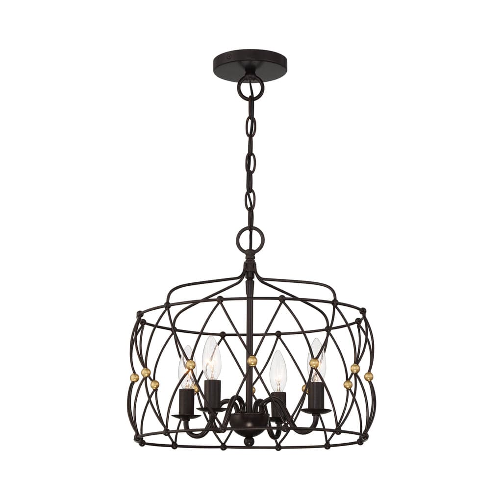 Zucca 4 Light Lantern-Crystorama Lighting Company-CRYSTO-ZUC-A9030-EB-GA-Chandeliers-1-France and Son