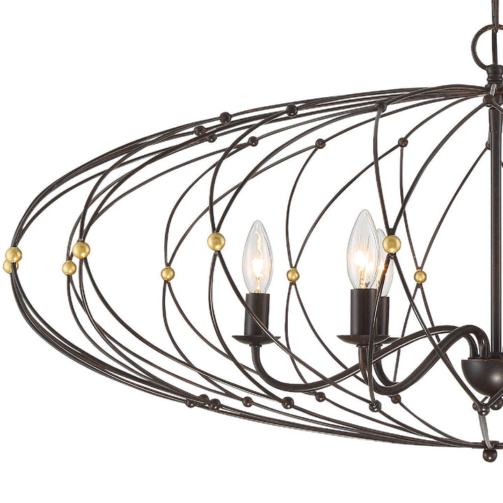 Zucca 6 Light Chandelier-Crystorama Lighting Company-CRYSTO-ZUC-A9036-EB-GA-Chandeliers-5-France and Son