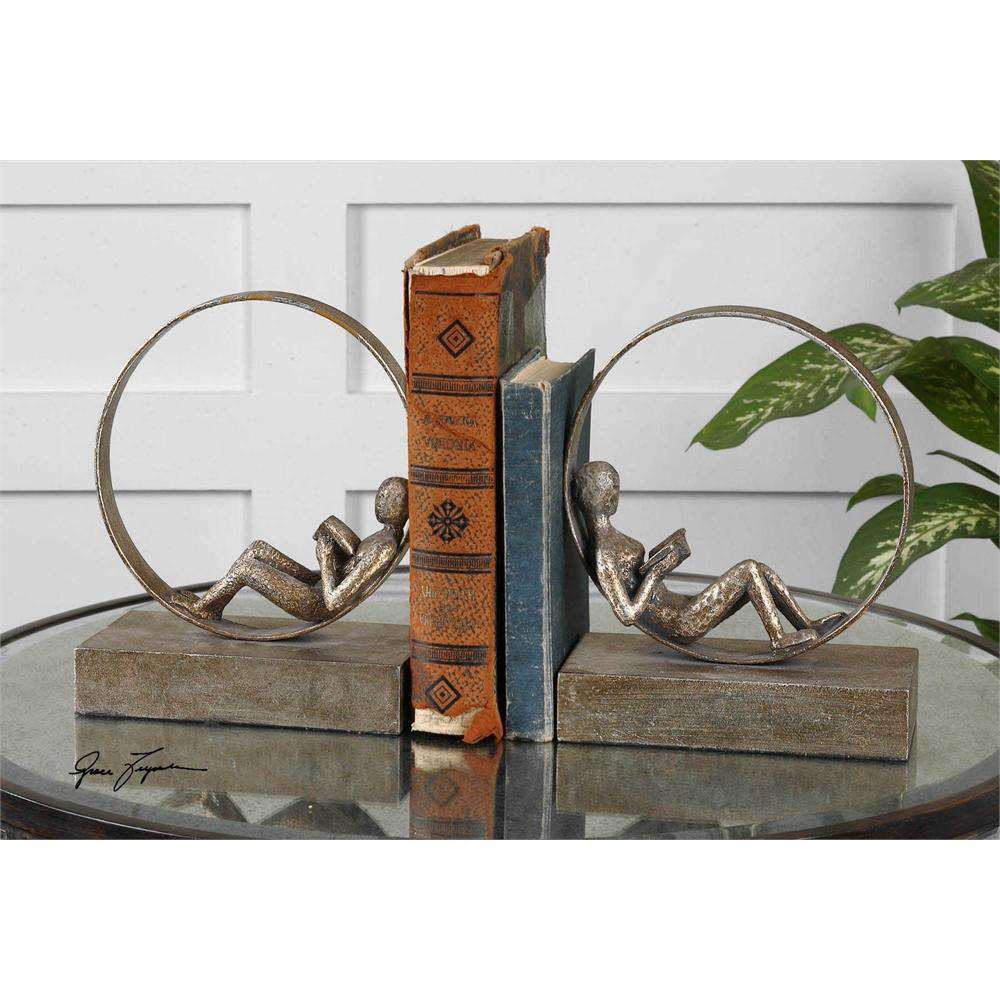 Lounging Readers Bookends-Uttermost-UTTM-19596-Bookends-2-France and Son