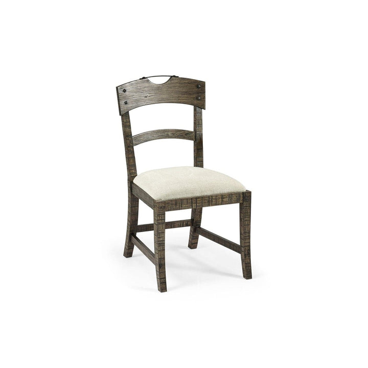 Casual Planked Dining Side Chair-Jonathan Charles-JCHARLES-491076-SC-DTD-F400-Dining ChairsDark Driftwood-6-France and Son