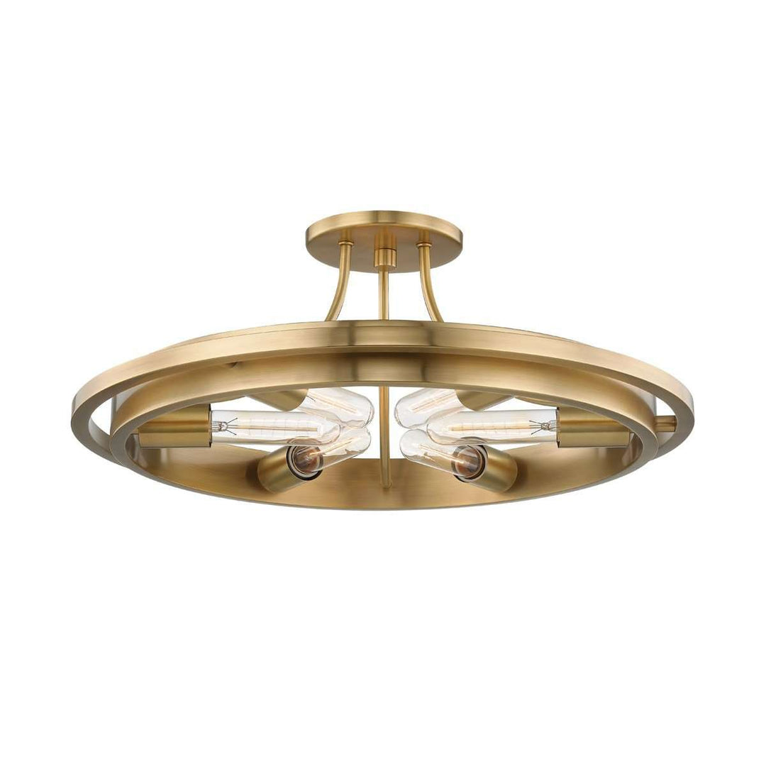 Chambers 6 Light Flush Mount-Hudson Valley-HVL-2721-AGB-Flush MountsGold-1-France and Son