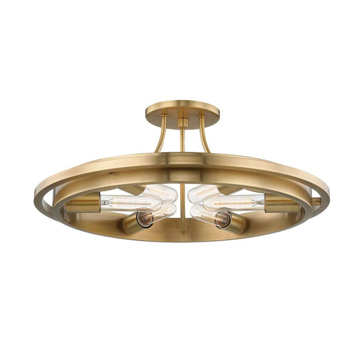 Chambers 6 Light Flush Mount-Hudson Valley-HVL-2721-AGB-Flush MountsGold-1-France and Son