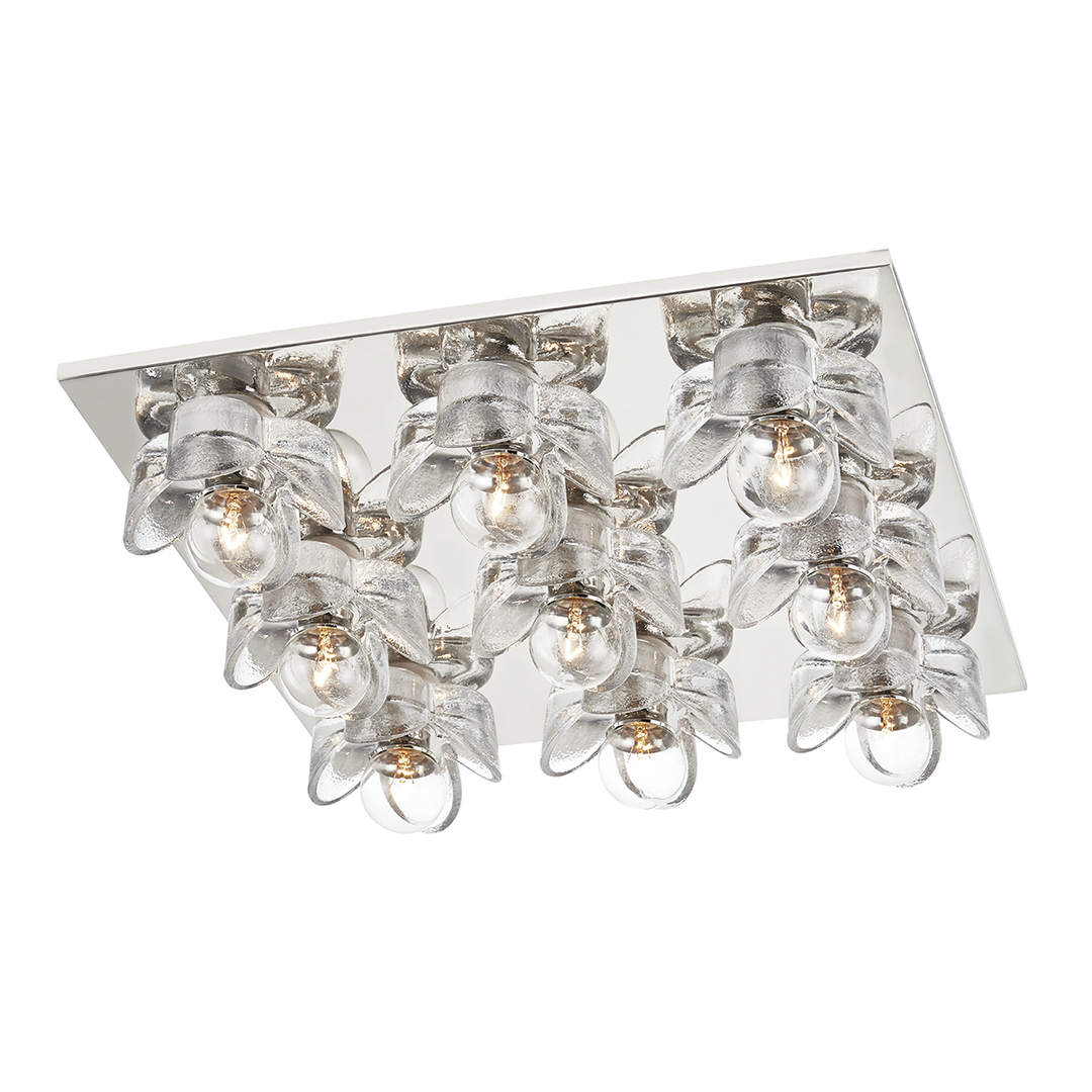 Shea 9 Light Flush Mount-Mitzi-HVL-H410509-PN-PendantsPolished Nickel-3-France and Son