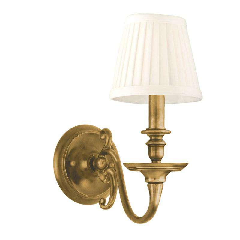 Charleston 1 Light Wall Sconce Aged Brass-Hudson Valley-HVL-1741-AGB-Wall Lighting-1-France and Son