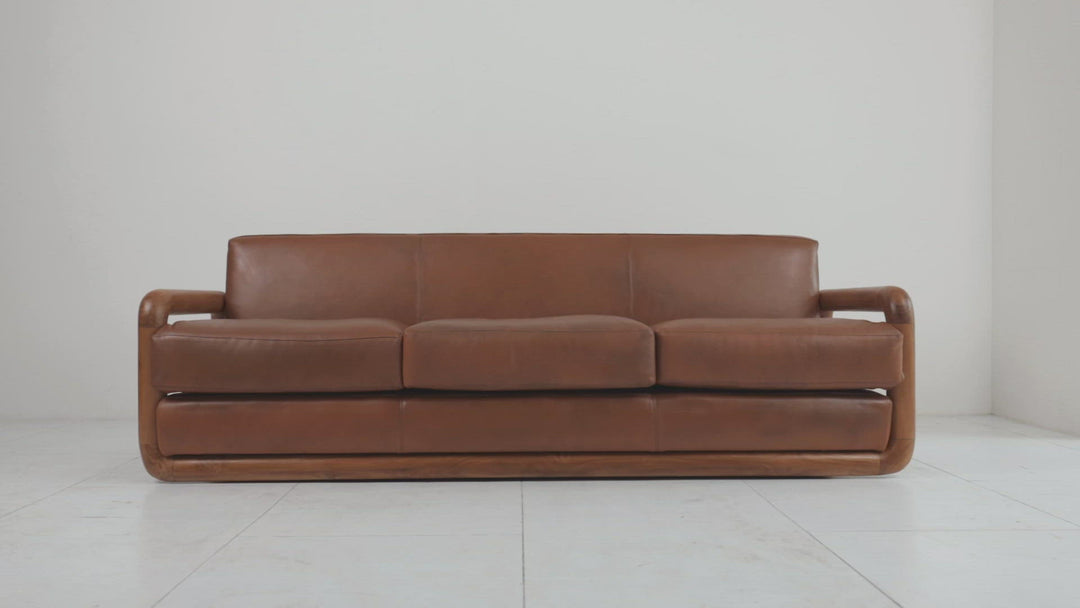 Royere Leather Tubular Sofa