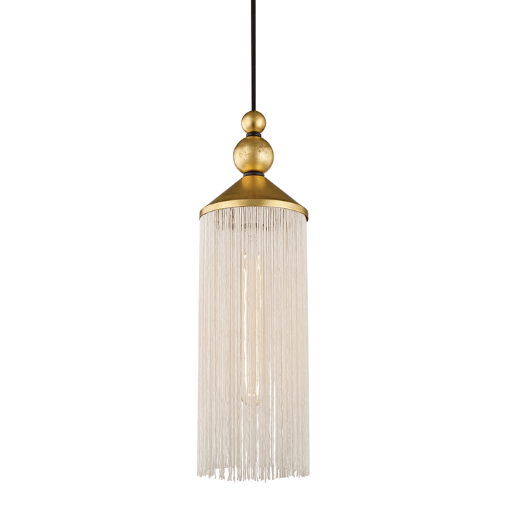 Scarlett 1 Light Pendant-Mitzi-HVL-H300701-GL/WH-PendantsGold Leaf / White-4-France and Son