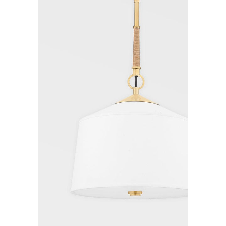 White Plains 1 Light Pendant Aged Brass-Hudson Valley-HVL-5214-AGB-Pendants-2-France and Son