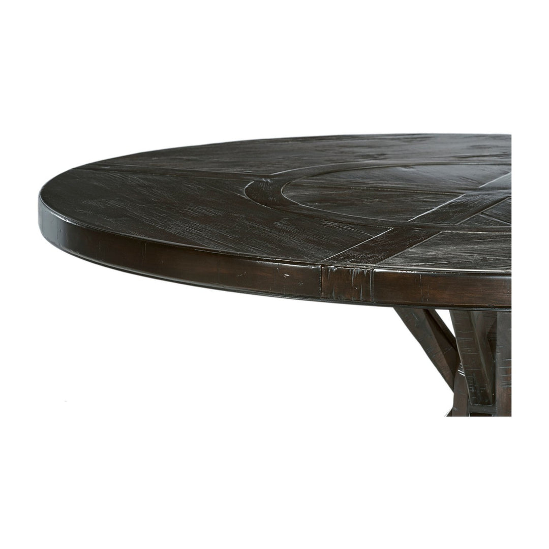 Circular Dining Table-Jonathan Charles-JCHARLES-491086-48D-CFW-Dining TablesCountry Walnut-48" Without Inbuilt Lazy Susan-41-France and Son