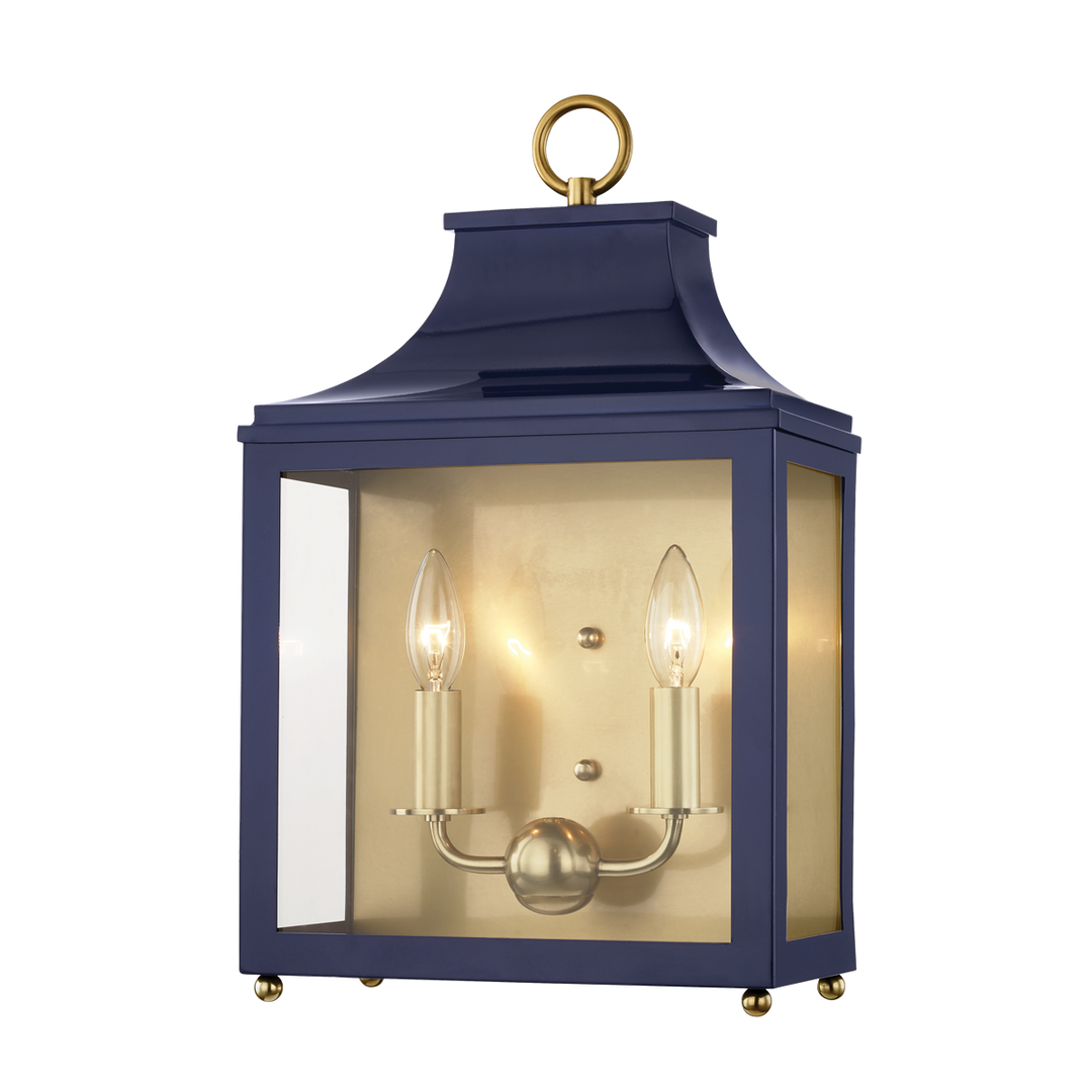 Leigh 2 Light Wall Sconce-Mitzi-HVL-H259102-AGB/NVY-Wall LightingAged Brass/Navy-3-France and Son