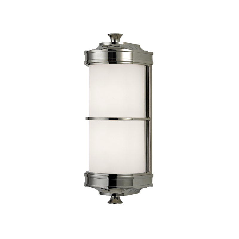 Alban Light Wall Sconce-Hudson Valley-HVL-3831-PN-Wall LightingPolished Nickel - 1 Light Wall Sconce-6-France and Son