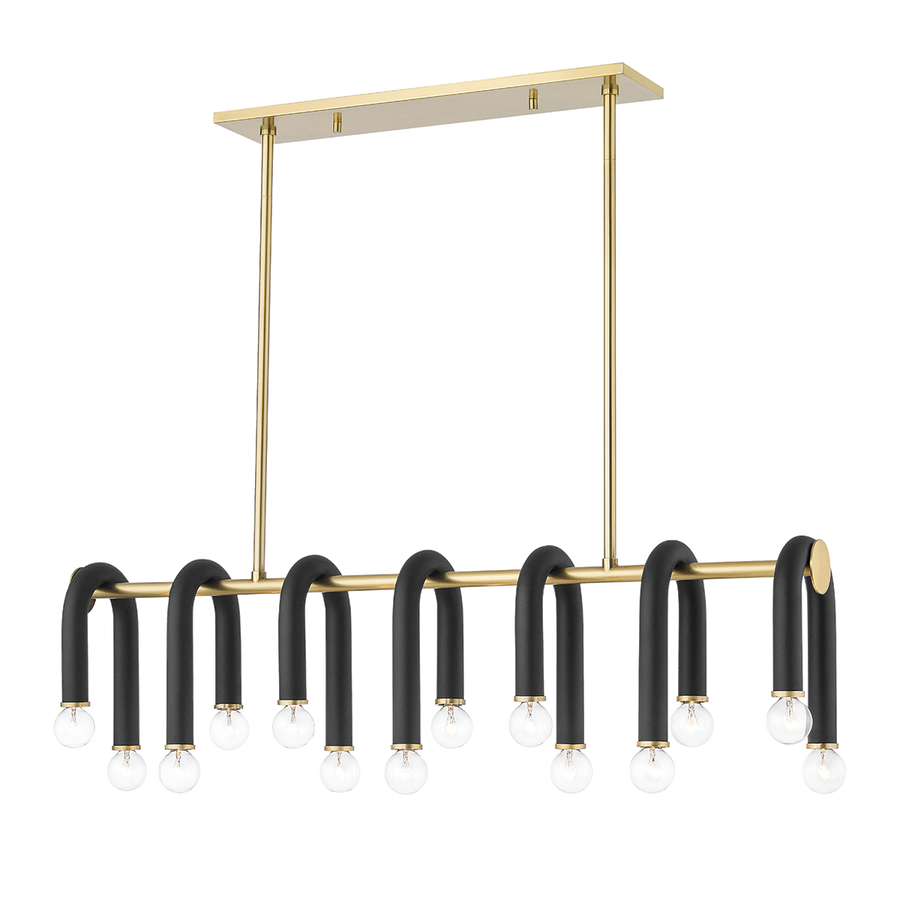 Whit 14 Light Chandelier-Mitzi-HVL-H382914-AGB/BK-ChandeliersAged Brass-1-France and Son