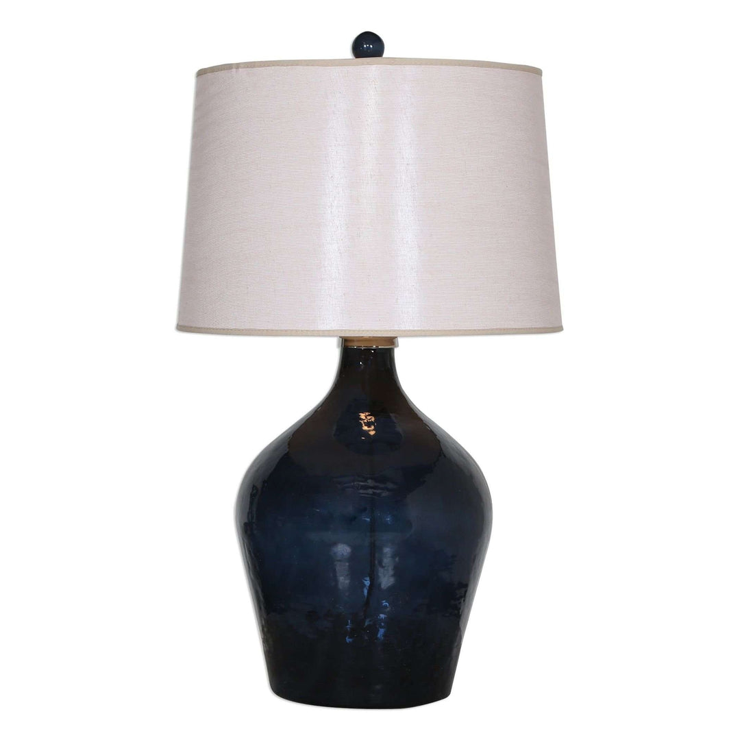 Lamone Blue Glass Lamp-Uttermost-UTTM-27104-Table Lamps-1-France and Son