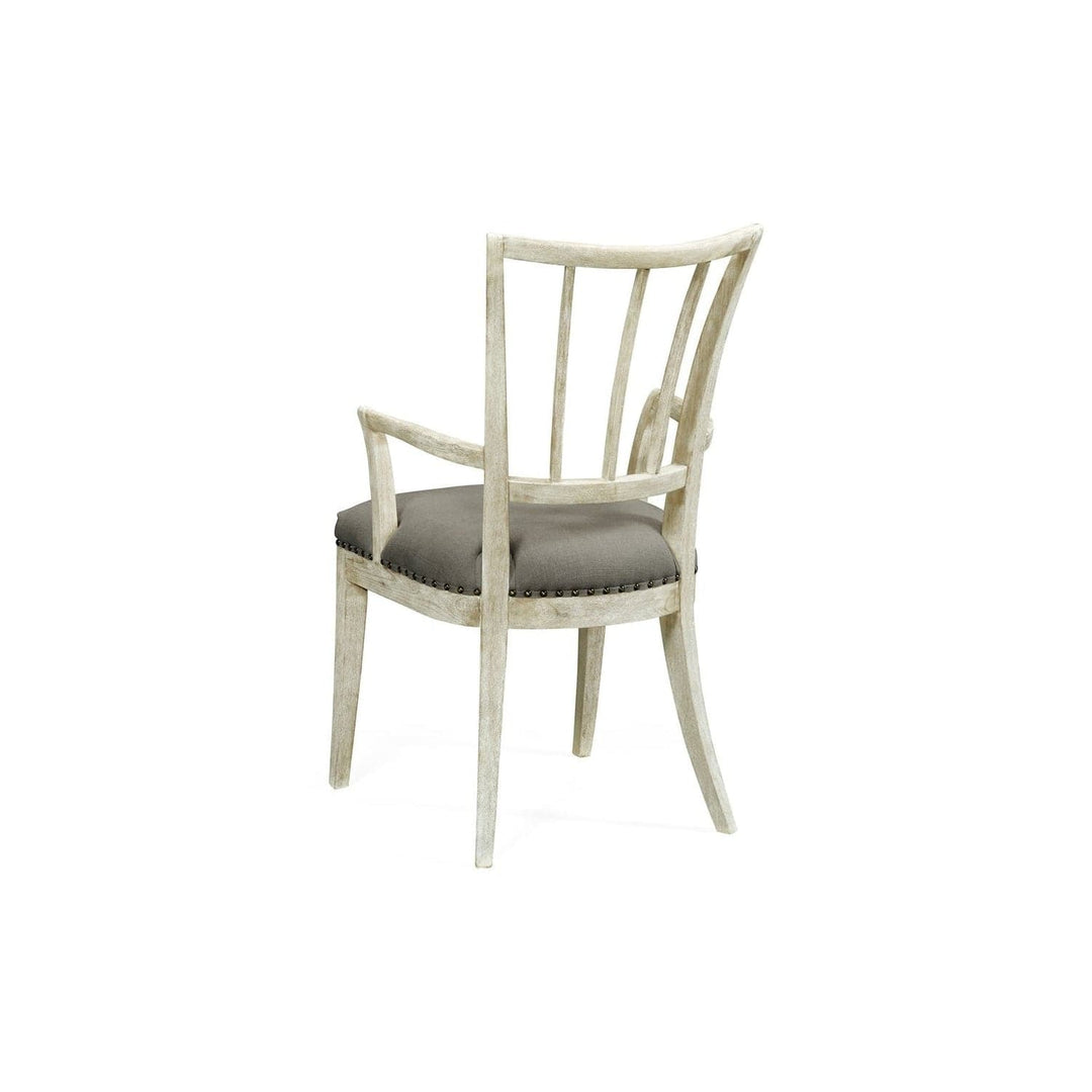 Lucillo Washed Acacia Carver Arm Chair-Jonathan Charles-JCHARLES-530204-AC-WAA-Dining Chairs-3-France and Son