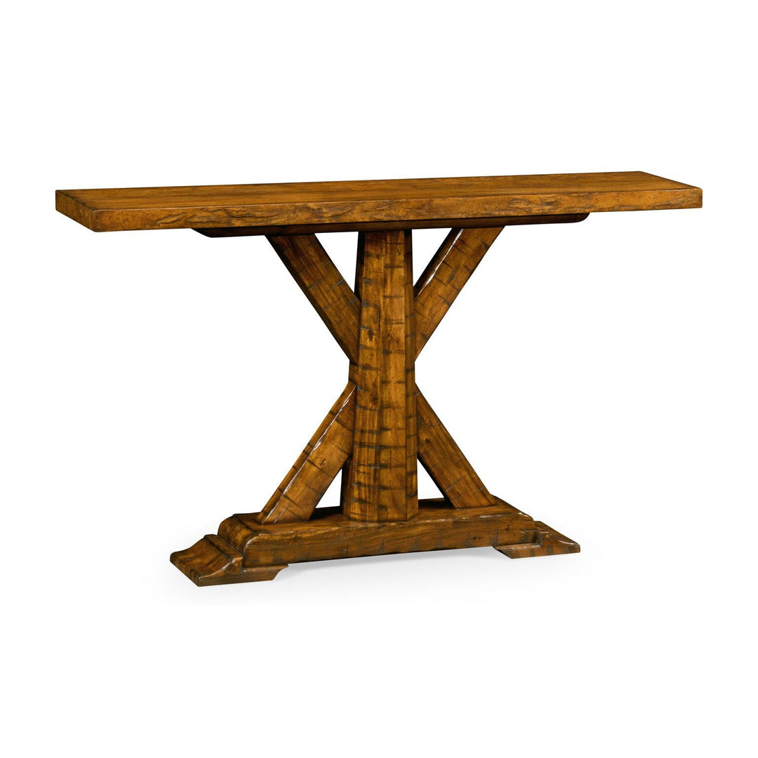 Casual Rectangular Console Table-Jonathan Charles-JCHARLES-491057-CFW-Console TablesCountry Walnut-6-France and Son