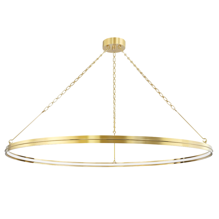 Rosendale Large Led Chandelier-Hudson Valley-HVL-7156-AGB-ChandeliersAged Brass-1-France and Son